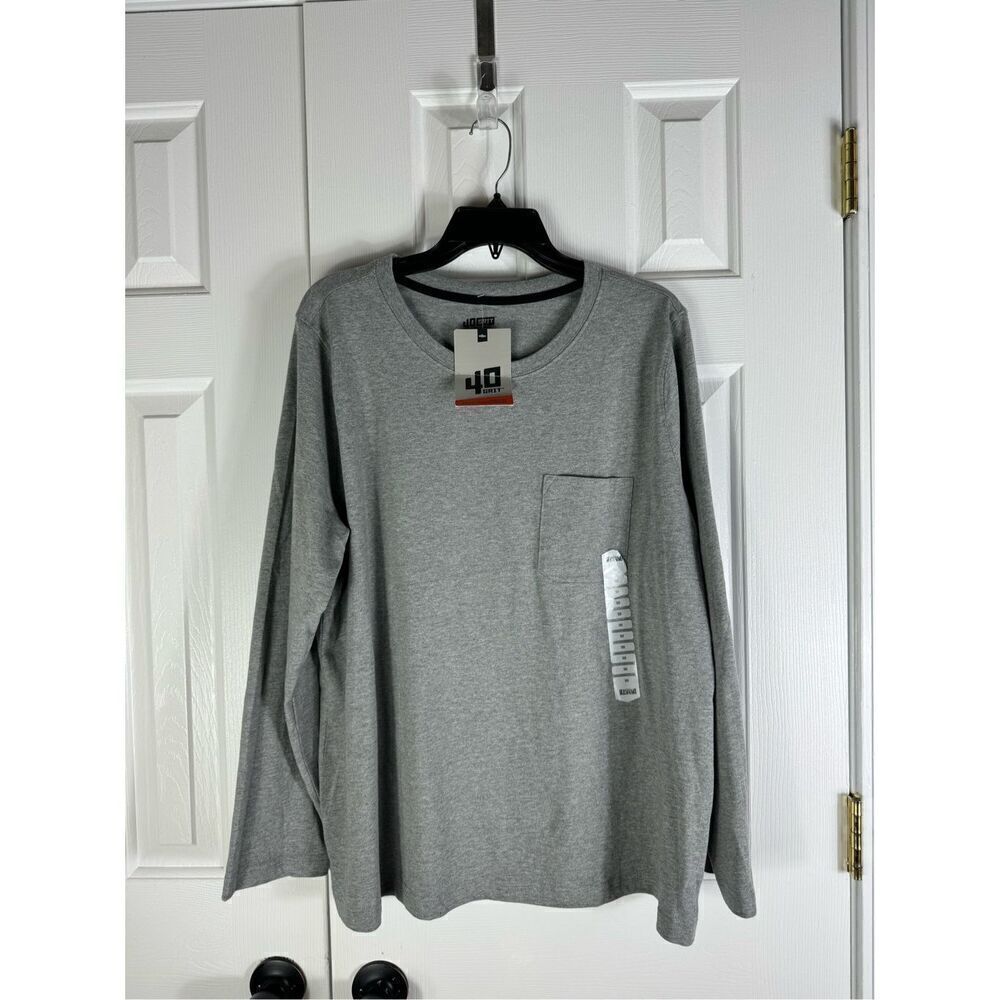 NWT Duluth 40 Mens Grey Grit Top Size XXL